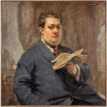 Antonio Illersberg in un quadro di Pietro Lucano del 1925